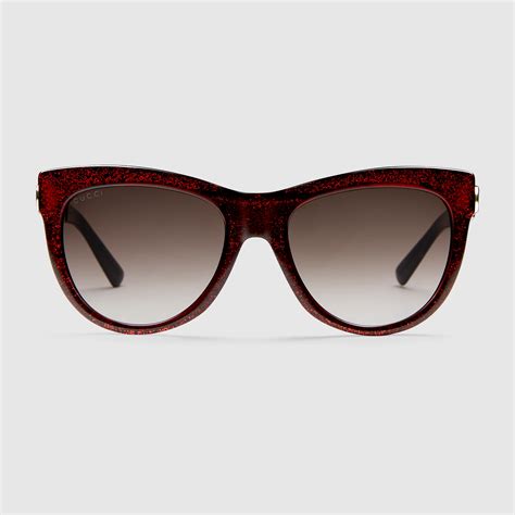 gucci sunglasses cat eye glitter|best designer cat eye sunglasses.